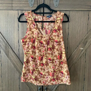 Gap Sleeveless Flowered Blouse Size Small